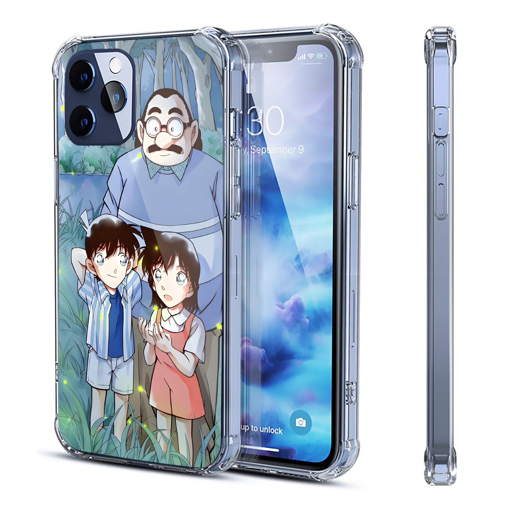 （画像用） 名探偵コナン Detective Conan 【iPhone 12シリーズ対応】透明スマホケース（クリアソフトケース）